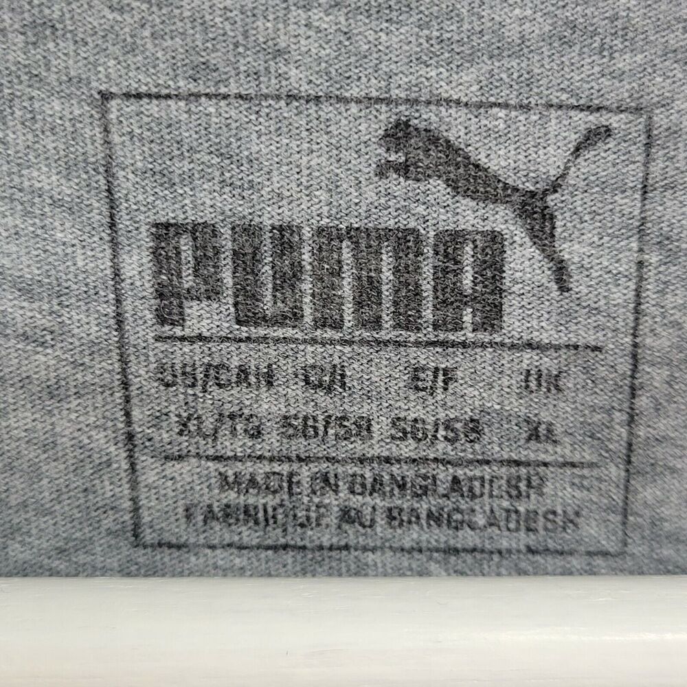 Puma Polo Shirt Men's XL Gray Short Sleeve Solid Logo Collar Casual - Picture 9 of 10